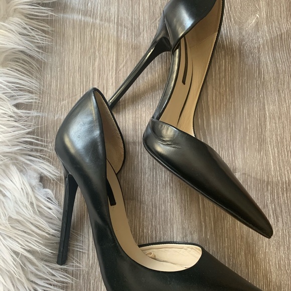 zara leather pumps